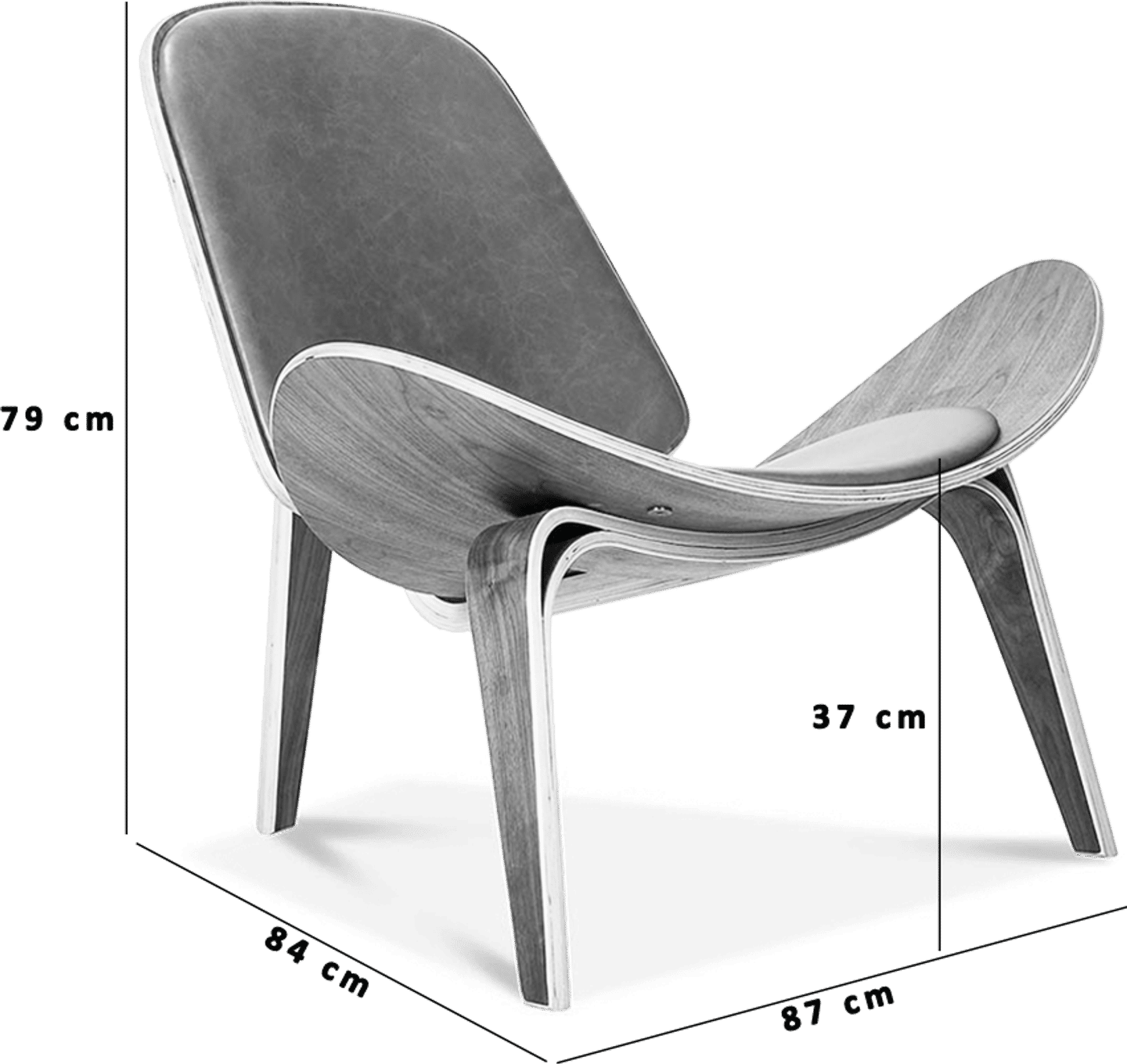 Shell chair dimensions outlet