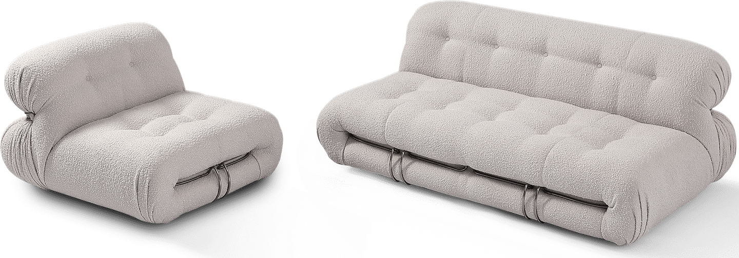 Soriana Style soffa med 2 sittplatser Creamy Boucle image.