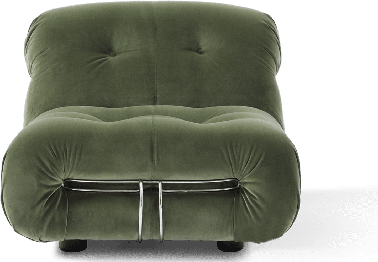 Chaise longue de style Soriana Bottle Green Velvet image.