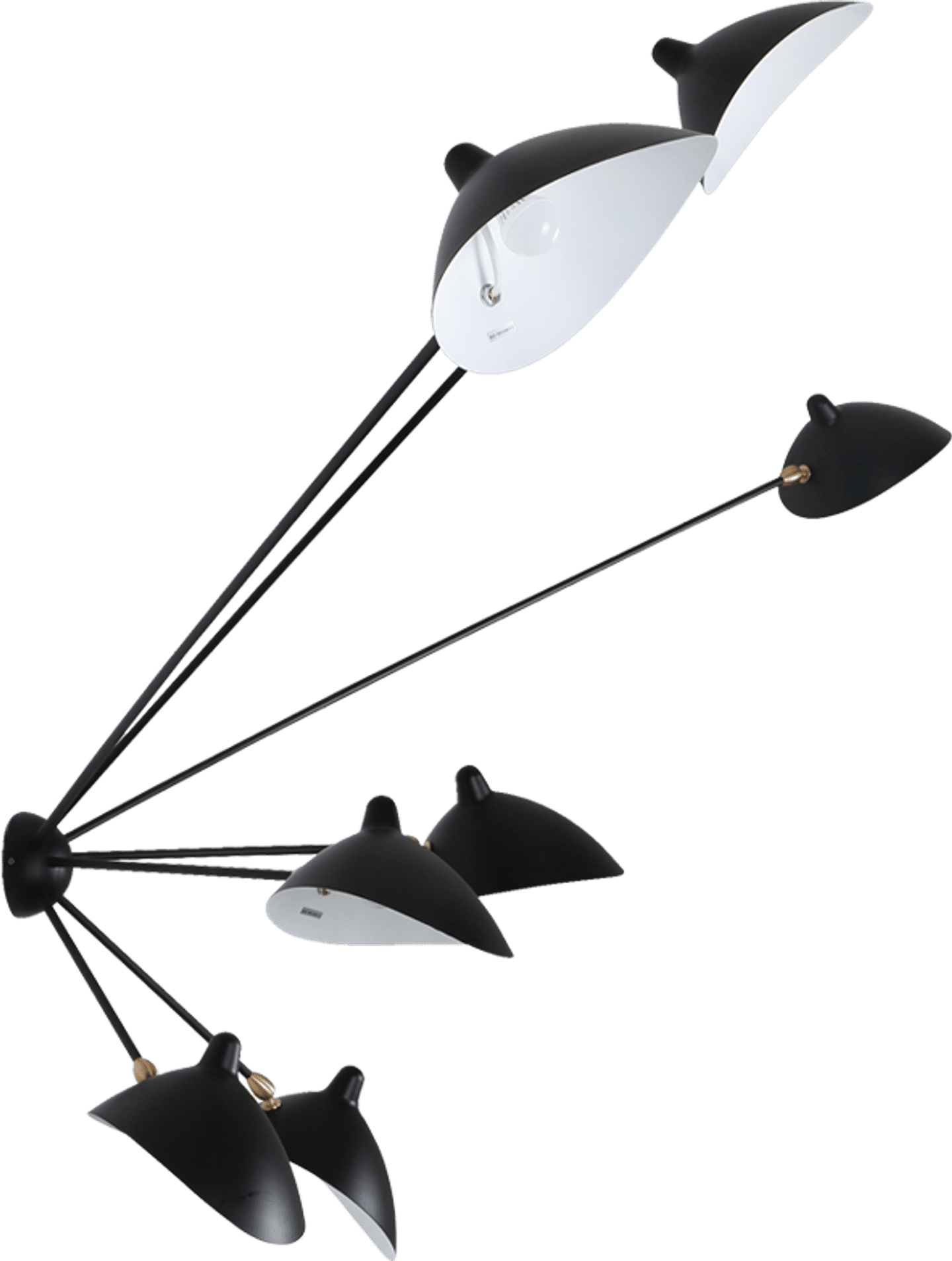 Spider wandlamp 7 armen Black image.