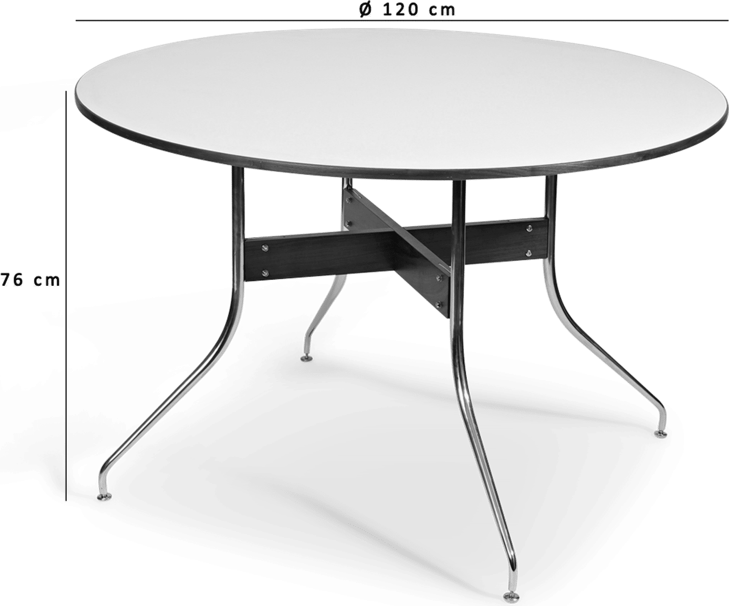 Runder Esstisch mit Swag-Beinen White image.