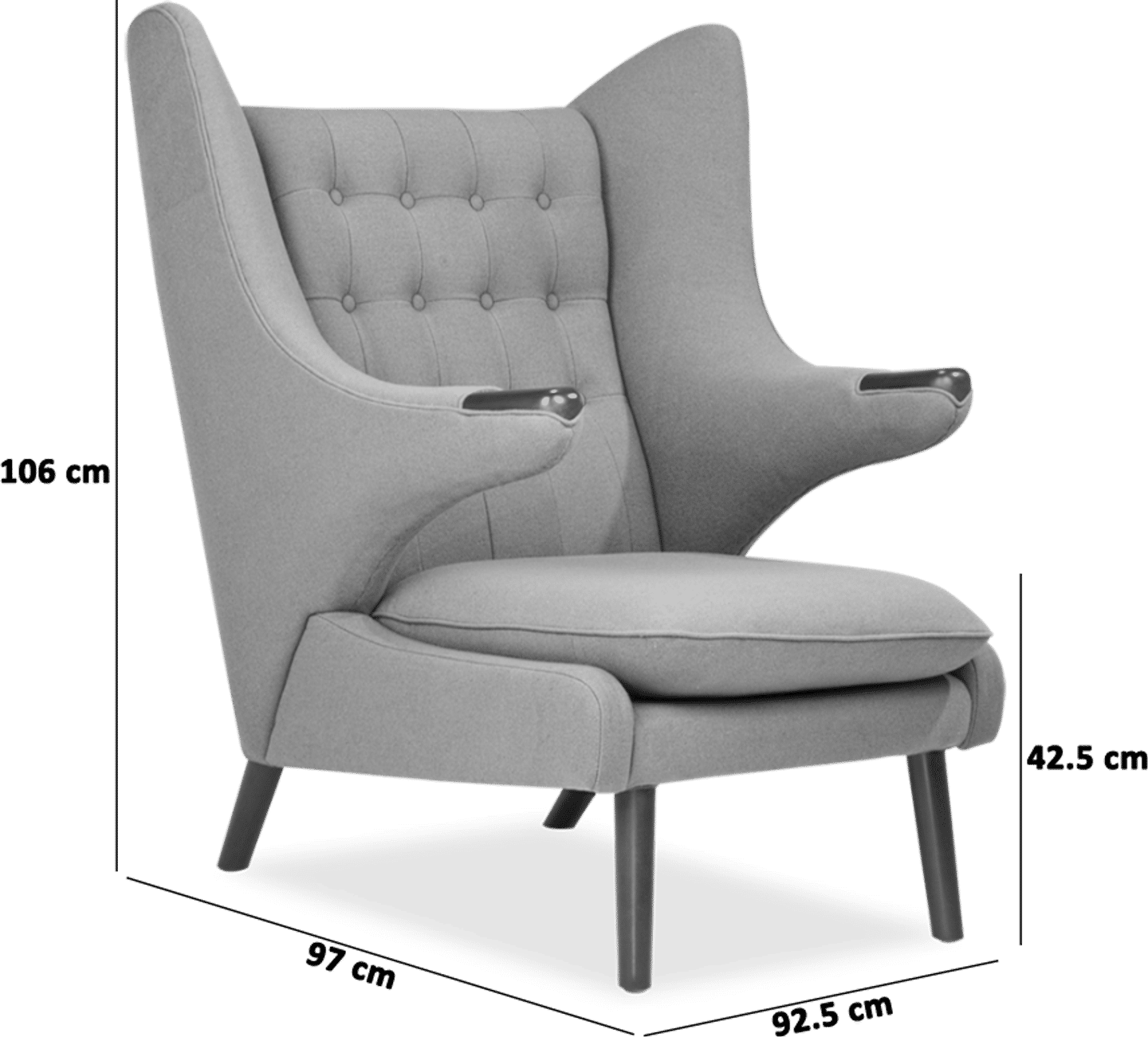 White teddy bear shop chair