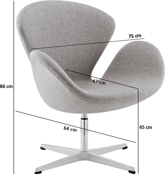 Black best sale swan chair