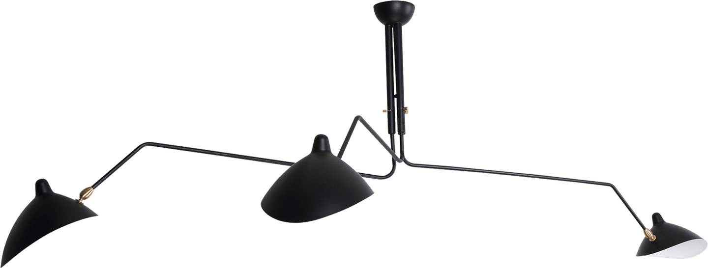 MCL R3 - Lampada da soffitto a tre bracci Casquette Black image.