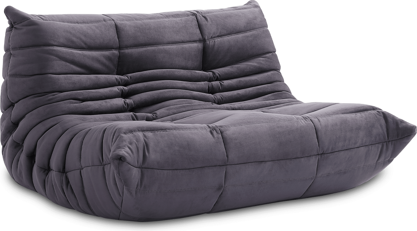 Comfort Style 2-Sitzer Sofa Charcoal Grey Alcantara/Alcantara image.