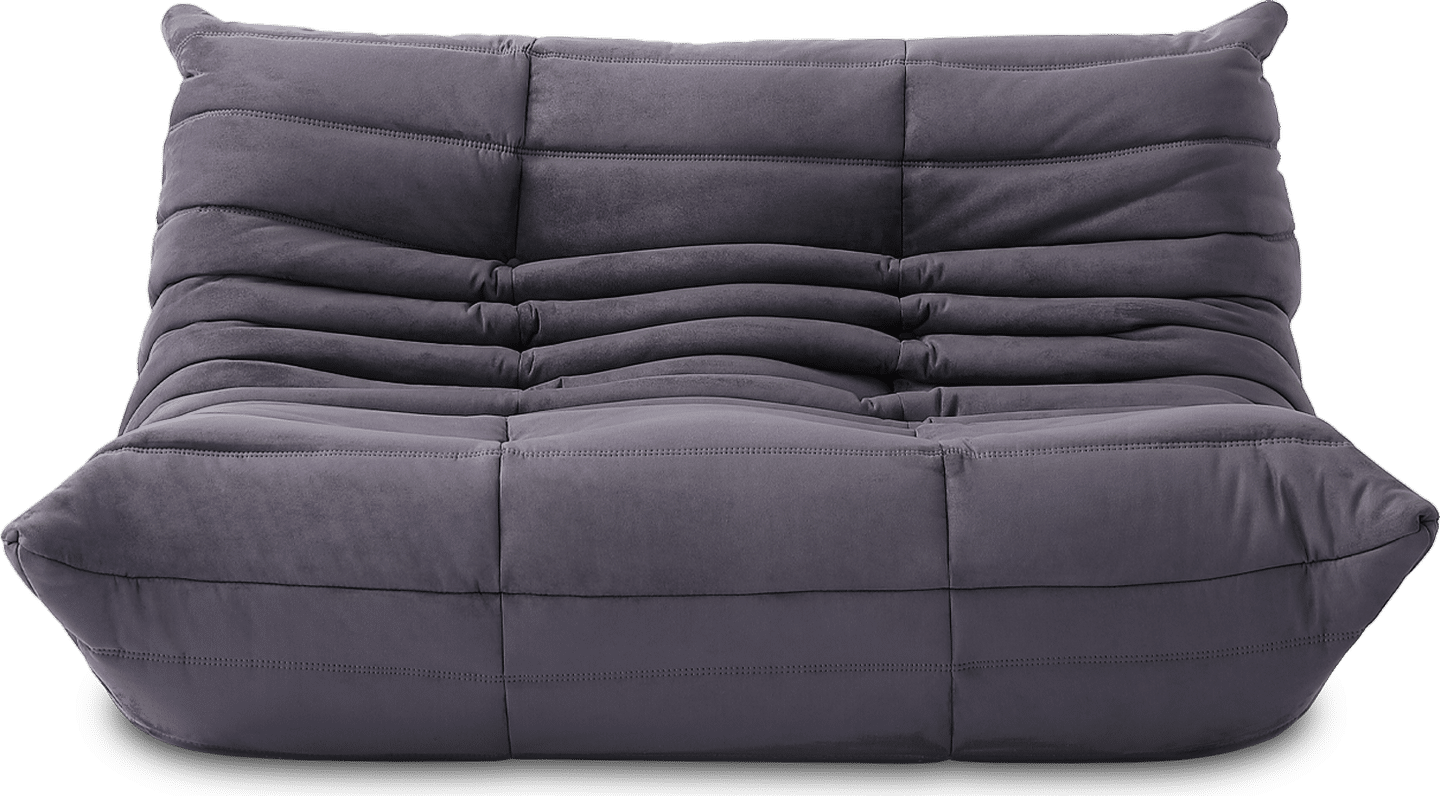 Sofá de 2 plazas Comfort Style Charcoal Grey Alcantara/Alcantara image.