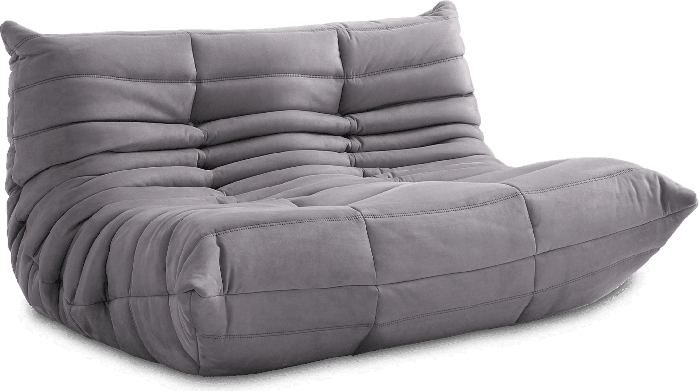 Comfort Style 2-sitsig soffa Light Grey Alcantara/Alcantara image.