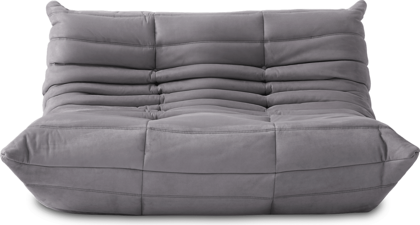 Comfort Style 2-Seater Sofa Light Grey Alcantara/Alcantara image.