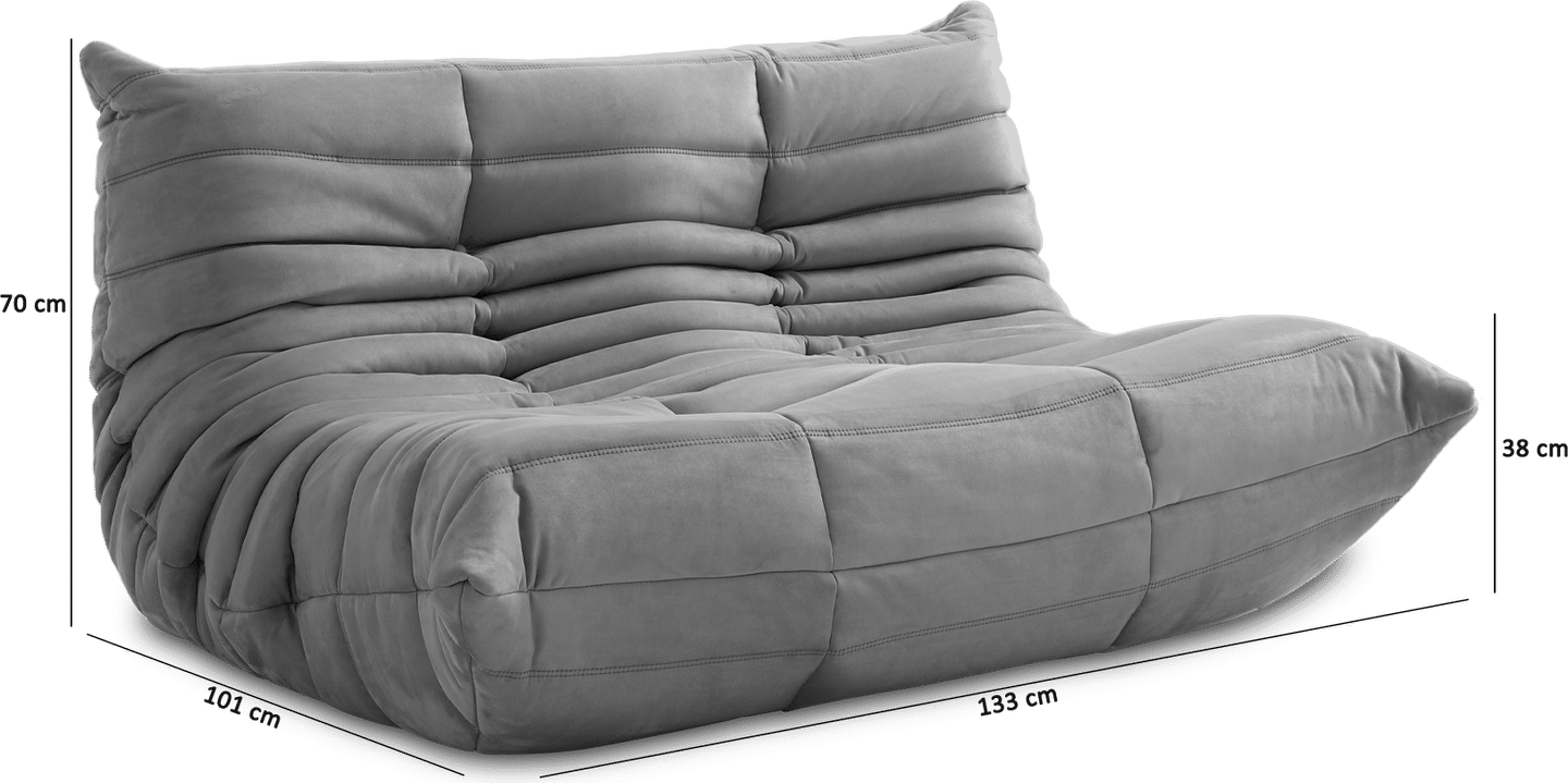 Comfort Style 2-Seater Sofa Creamy Alcantara/Alcantara image.