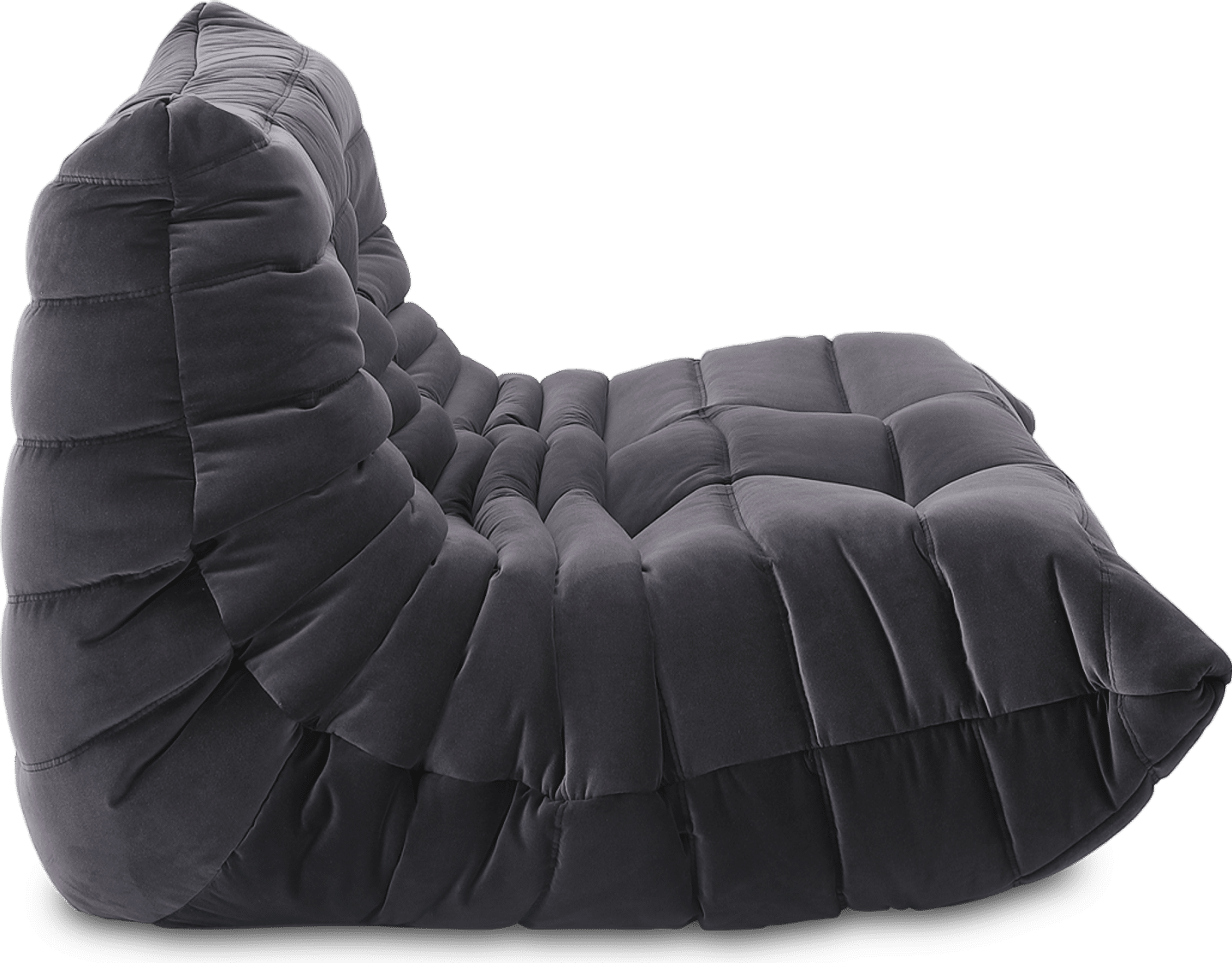Sofa Dark Grey Velvet/Velvet 2-Sitzer Mobelaris | Style Comfort