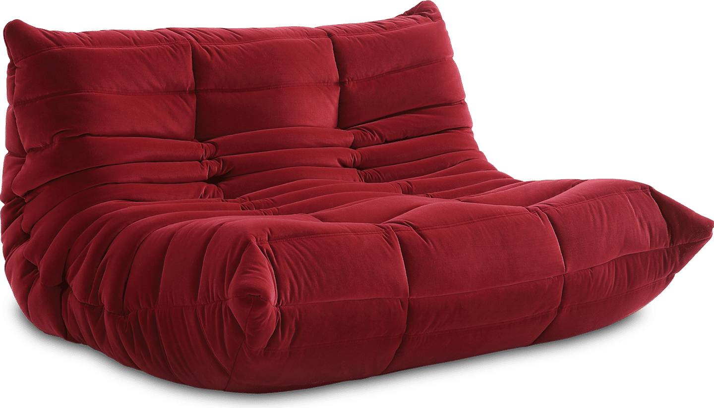 Comfort Style 2-sitsig soffa Dark Red Velvet/Velvet image.