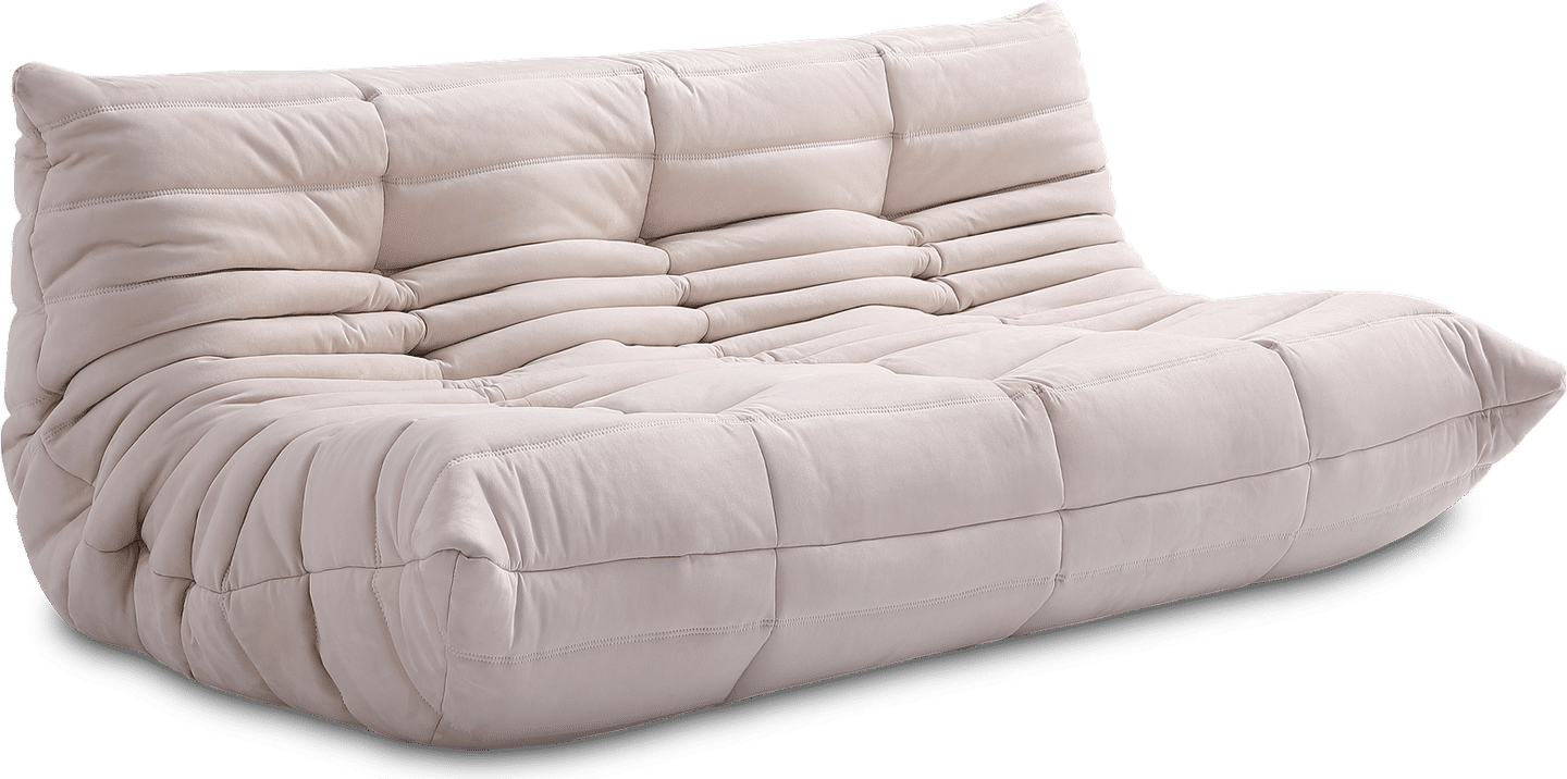 Comfort Style 3-Seater Sofa Creamy Alcantara/Alcantara image.