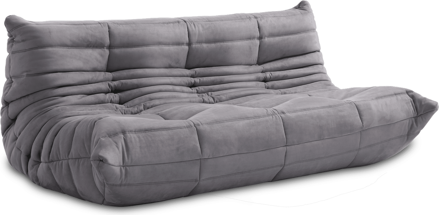 Comfort Style 3-sitsig soffa Light Grey Alcantara/Alcantara image.