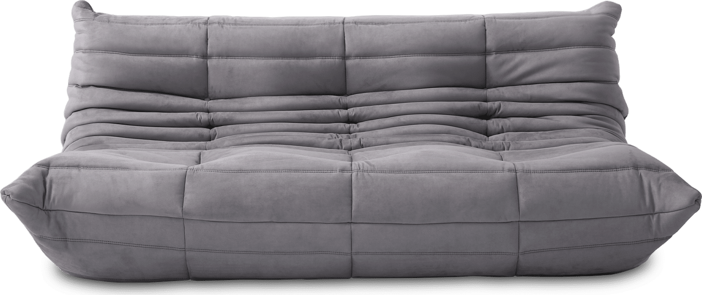 Comfort Style 3-Seater Sofa Light Grey Alcantara/Alcantara image.
