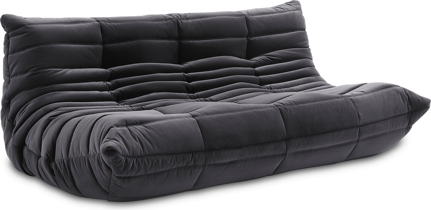 Comfort Style 3-sitsig soffa Dark Grey Velvet/Velvet image.