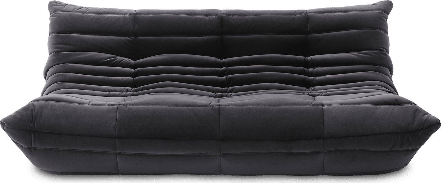 Comfort Style 3-Sitzer Sofa Dark Grey Velvet/Velvet image.