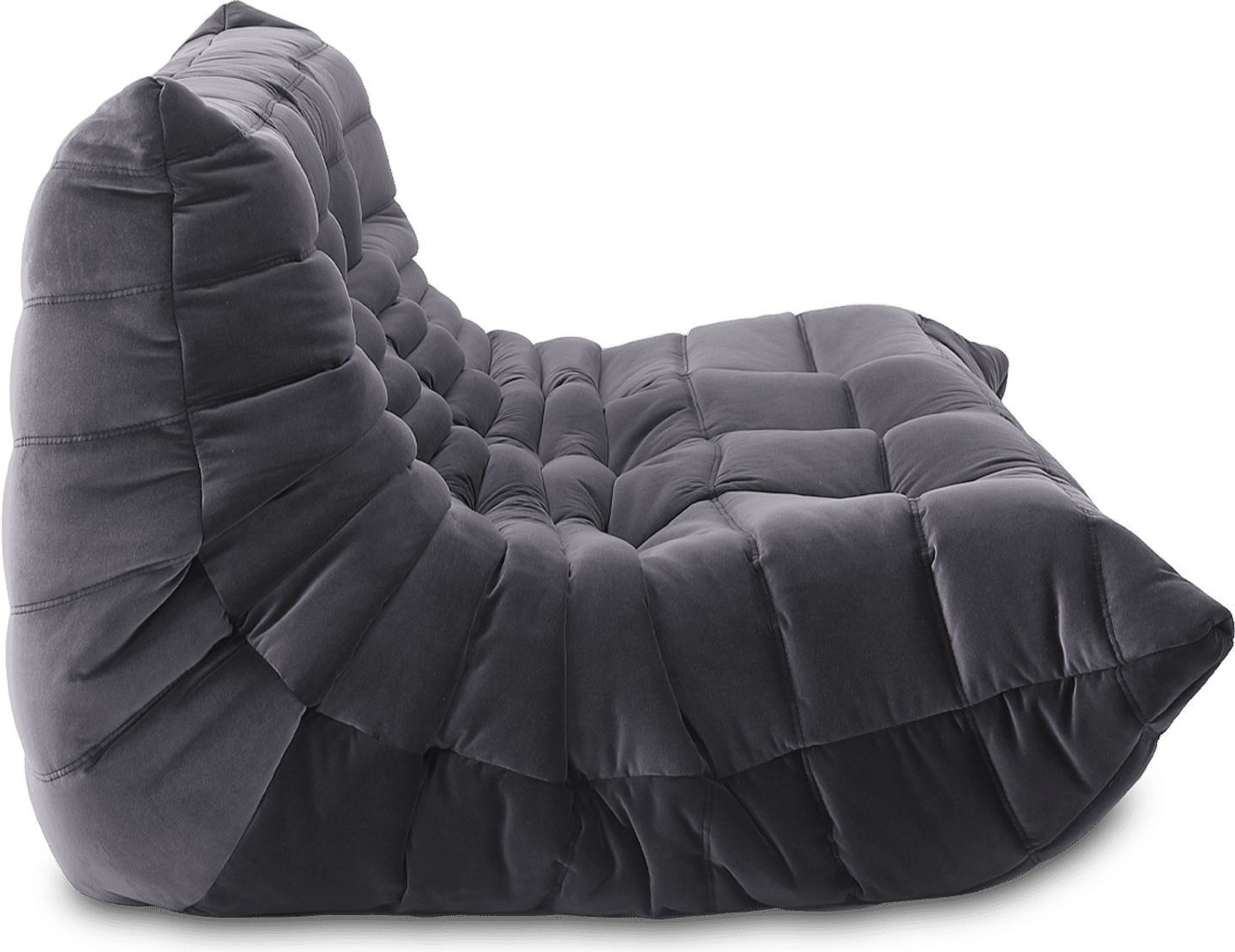 Sofá de 3 plazas Comfort Style Dark Grey Velvet/Velvet image.