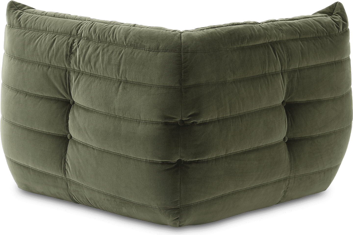 Comfort stijl Curve Sofa Bottle Green Velvet/Velvet image.