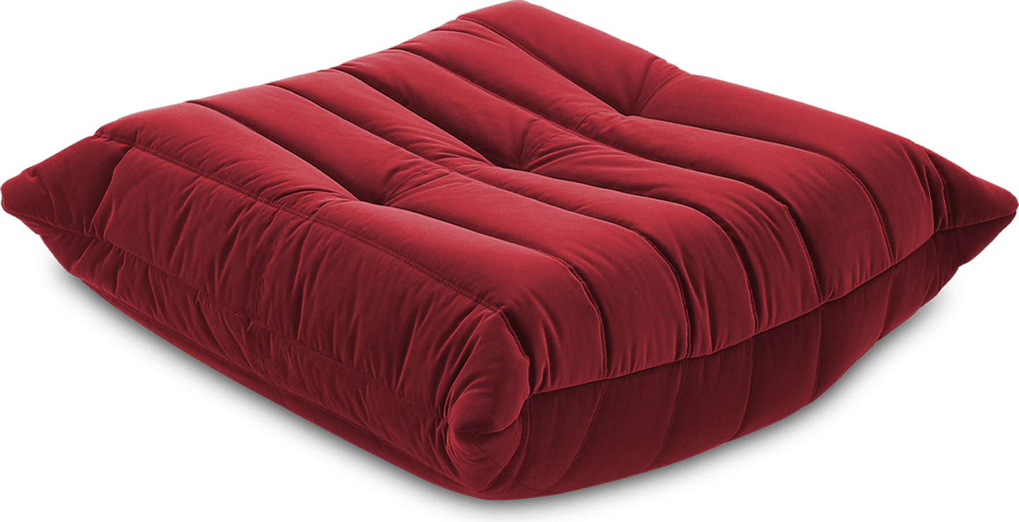 Comfort Style Sofa Ottoman Dark Red Velvet/Velvet image.