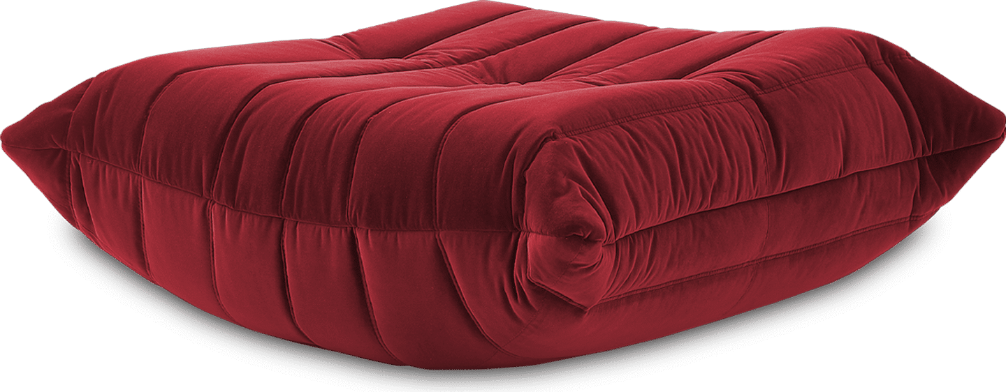 Comfort Style Sofa Ottomane Dark Red Velvet/Velvet image.