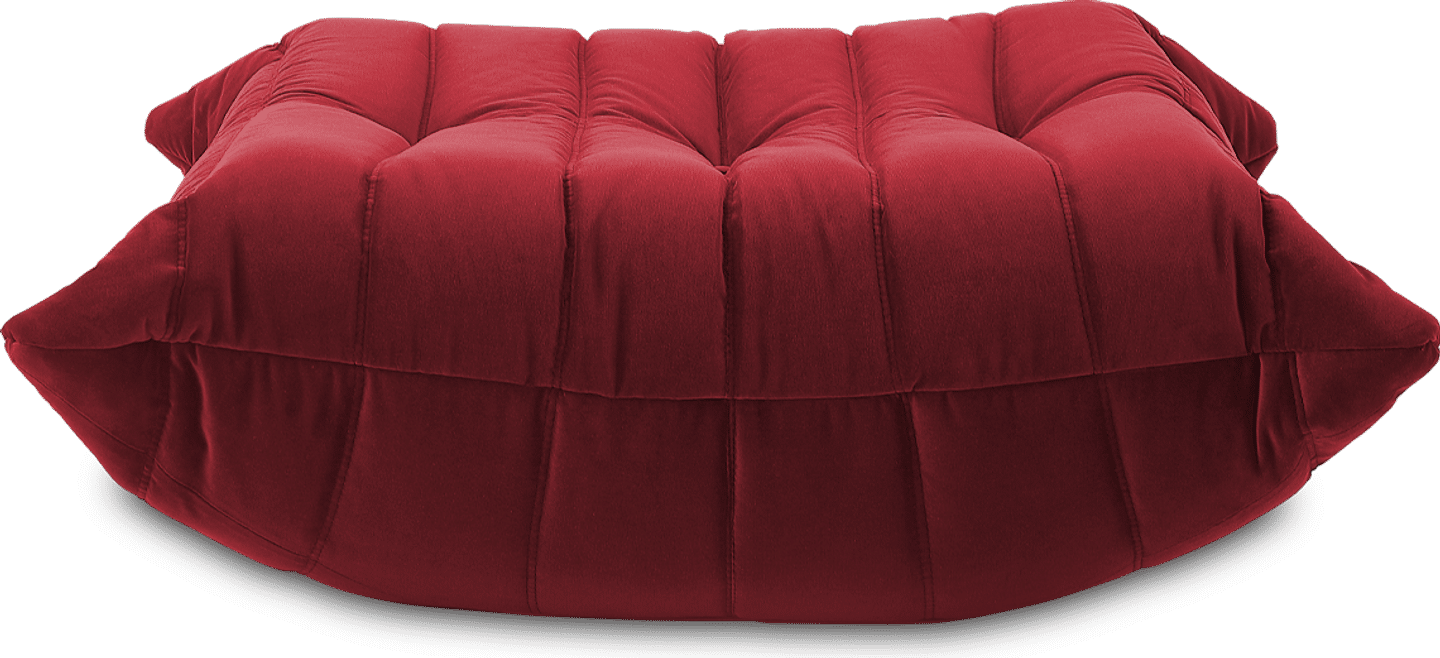 Comfort Style Sofa Ottoman Dark Red Velvet/Velvet image.