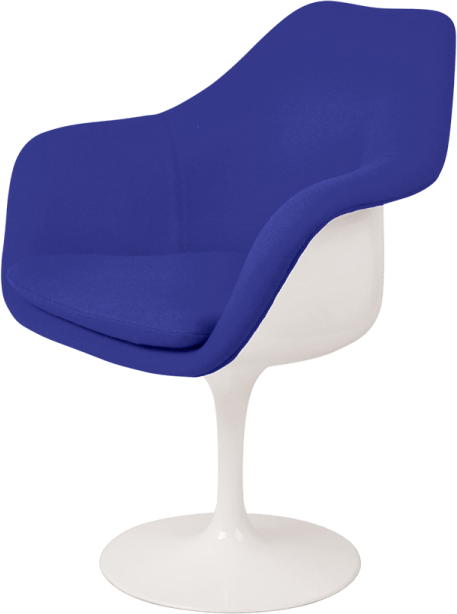 Chaise Tulip Carver Blue/White image.
