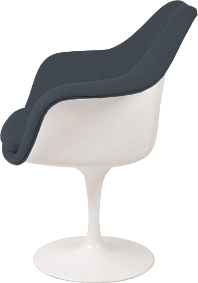 Chaise Tulip Carver Charcoal Grey/White image.