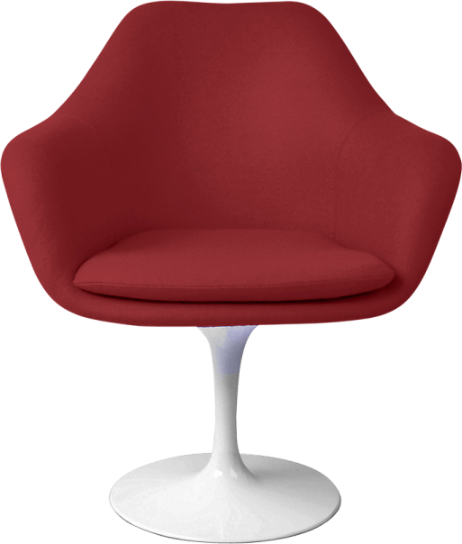 Chaise Tulip Carver Deep Red/White image.