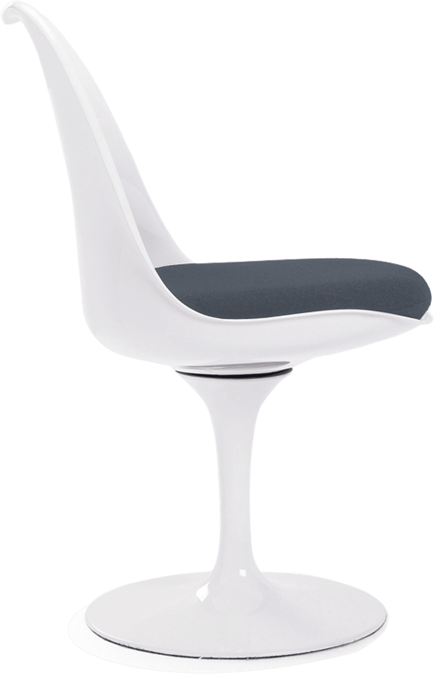 Chaise Tulip - Fibre de verre Charcoal Grey/White image.