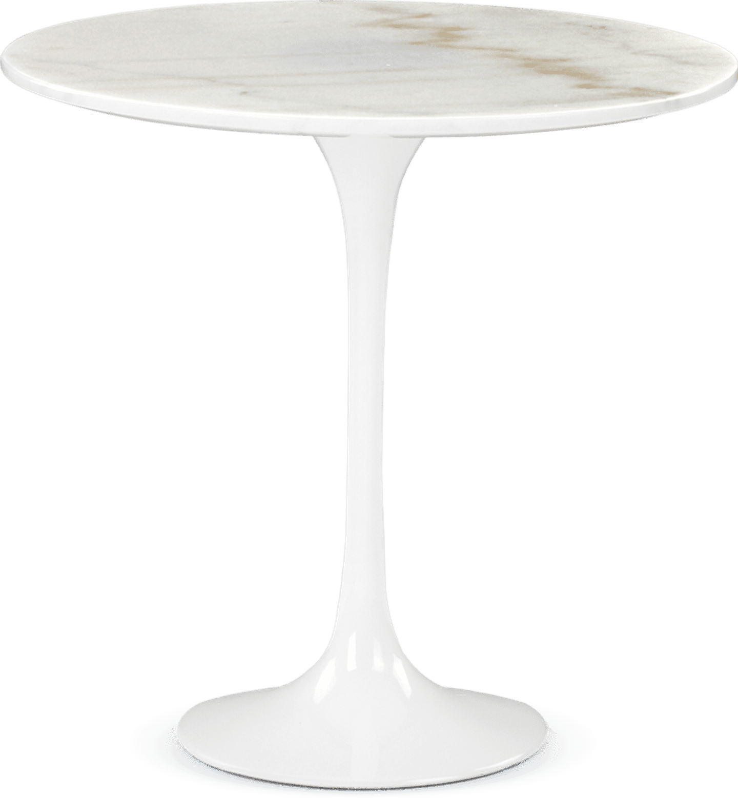 Table d'appoint ronde Tulip - Marbre Marble/White Marble image.