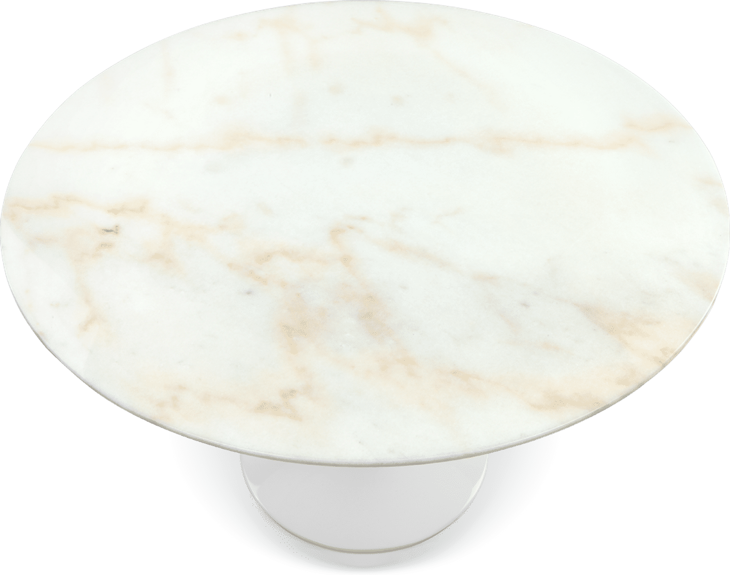 Runder Tulip-Esstisch - Weißer Marmor White Marble/90 CM image.