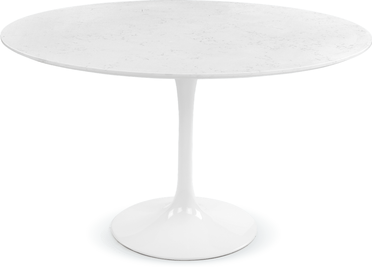 Table à manger ronde Tulip - Marbre blanc White Quartz 120/120 CM image.
