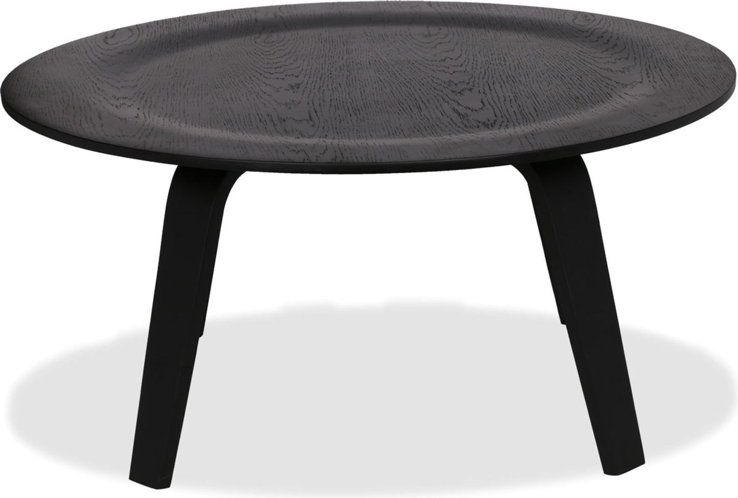 Eames Style Sperrholz Couchtisch Black image.