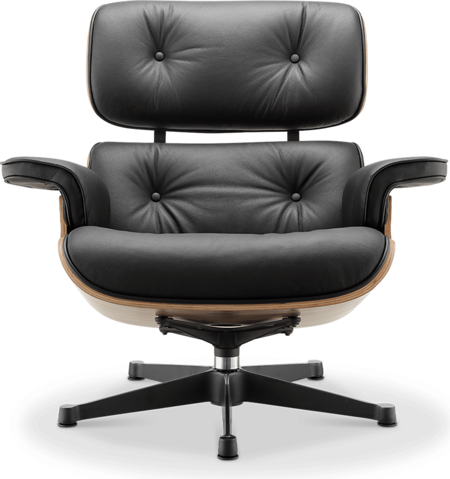 Chaise longue de style Eames 670 Italian Leather/Black/Rosewood image.