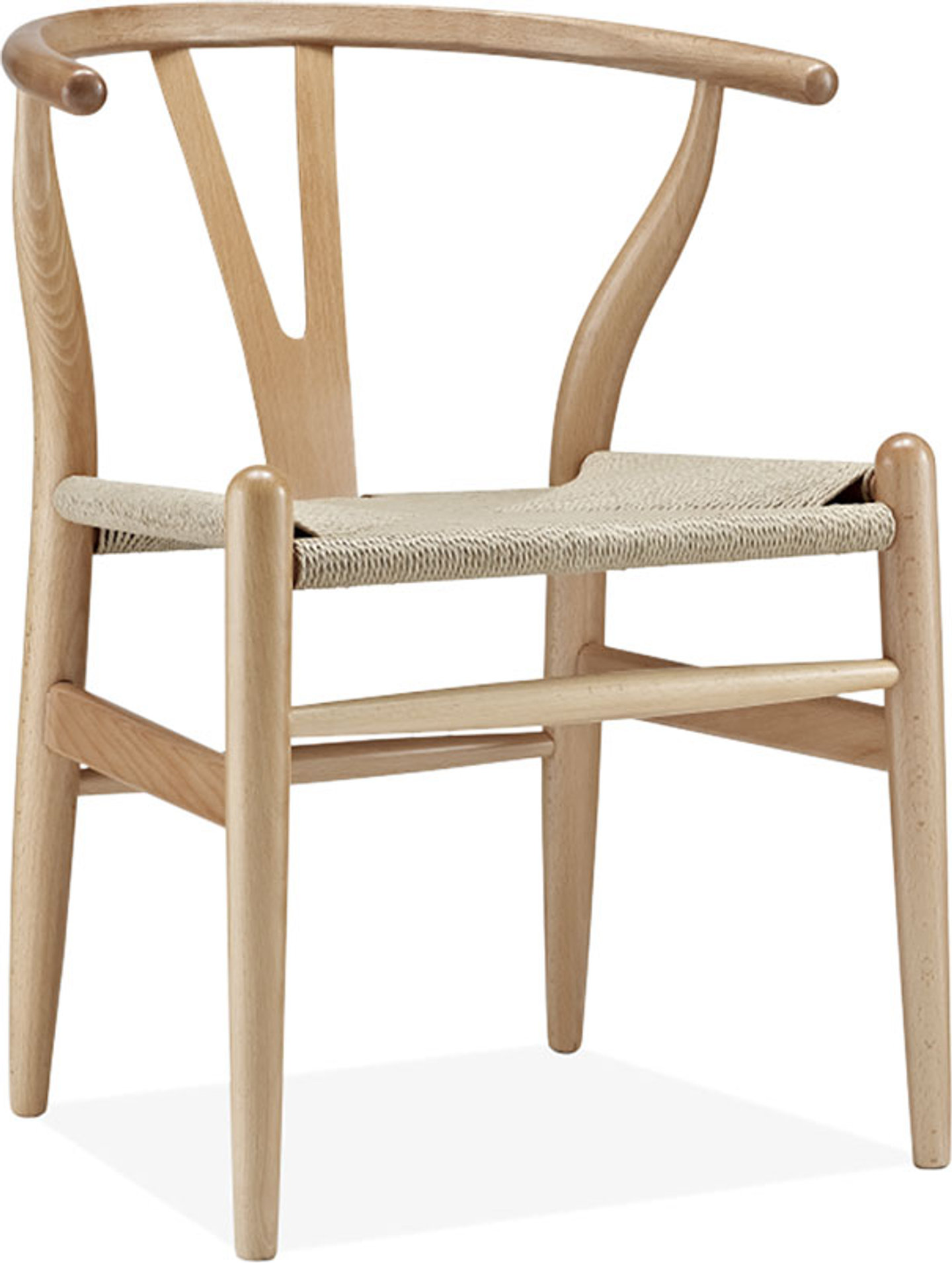 Wishbone (Y) Chair - CH24 Beech/Natural image.