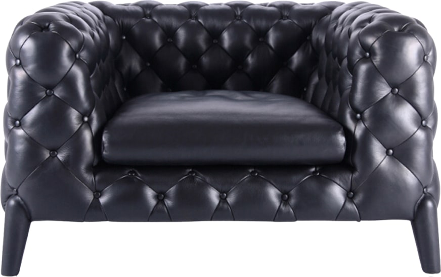 Chaise Windsor Premium Leather/Black  image.