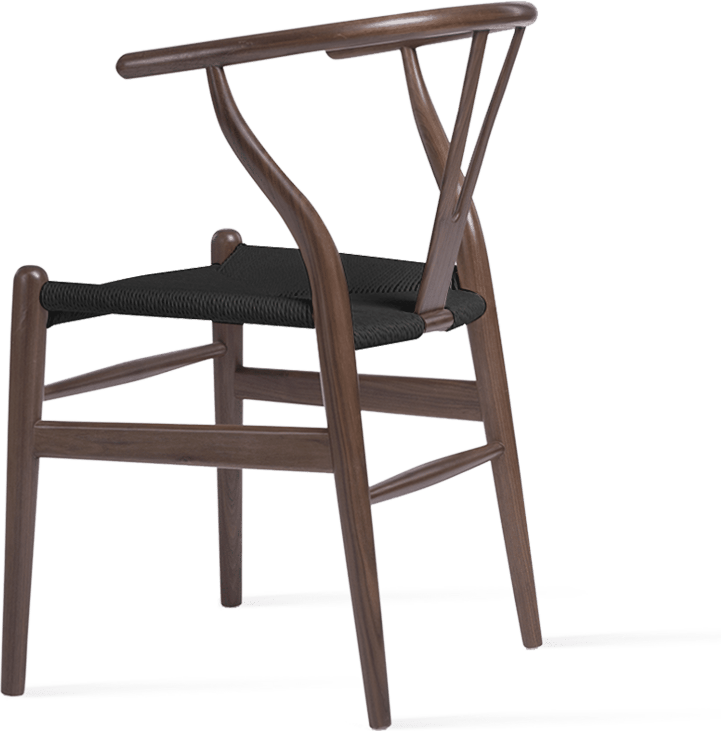 Wishbone (Y) Chair - CH24 Walnut Stain/Black image.