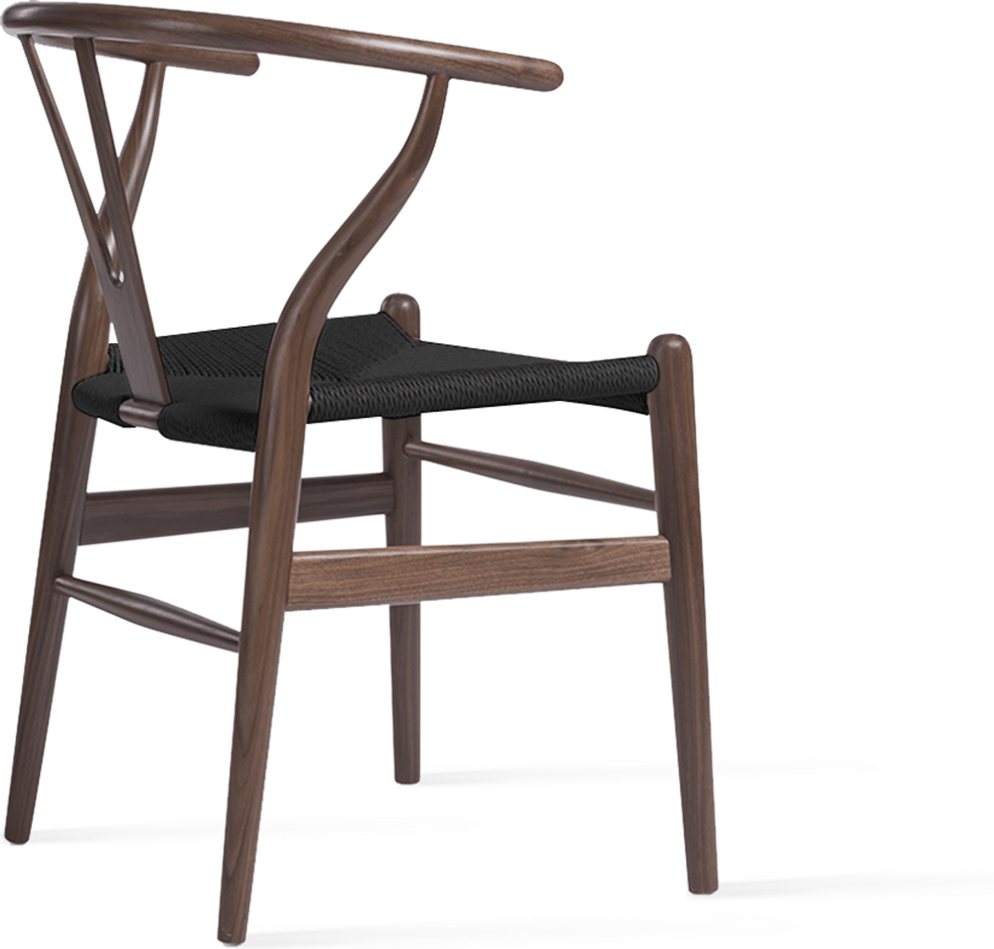 Wishbone (Y) Chair - CH24 Walnut Stain/Black image.