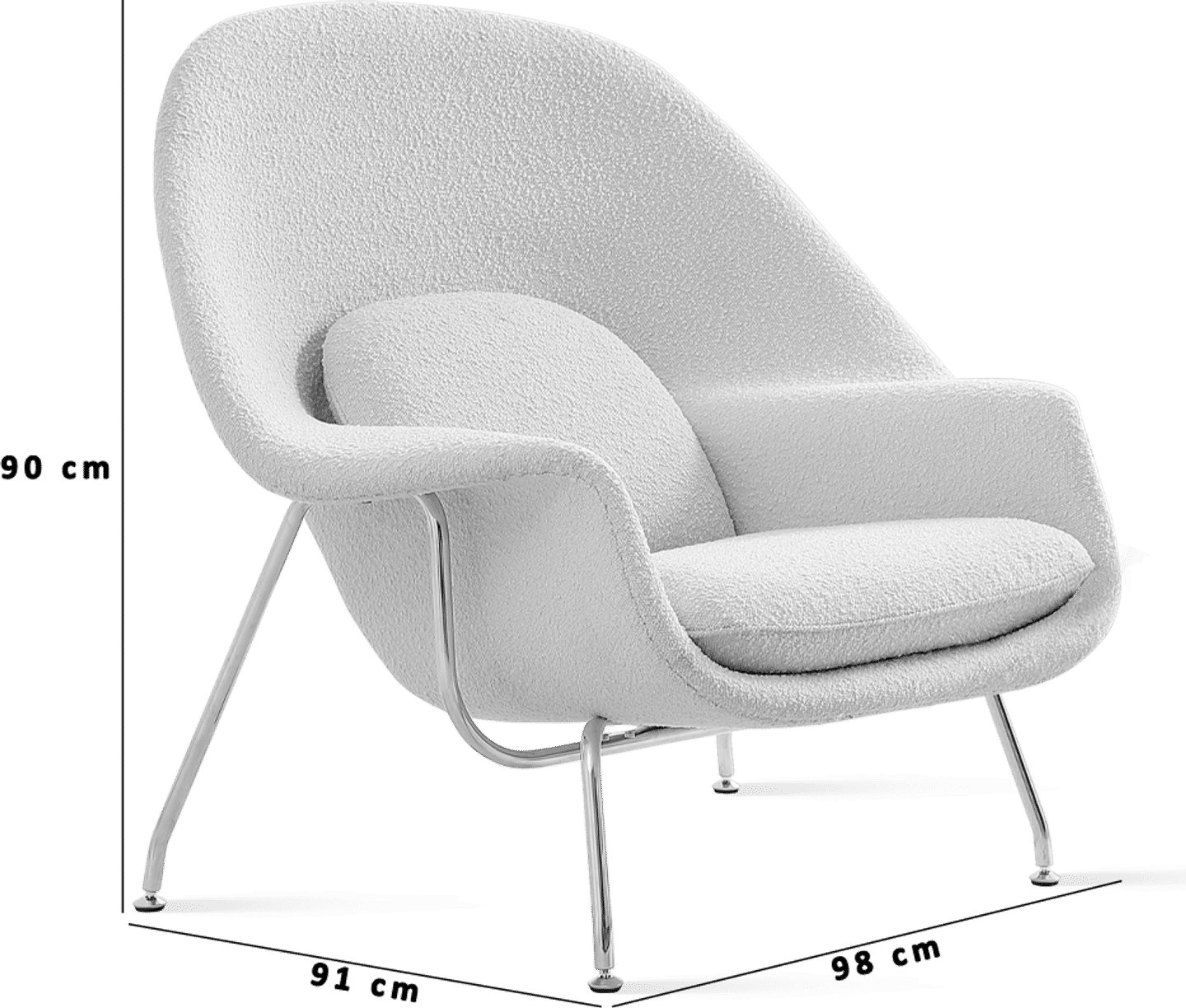 Womb Chair - Schnalle Creamy Boucle/Boucle image.