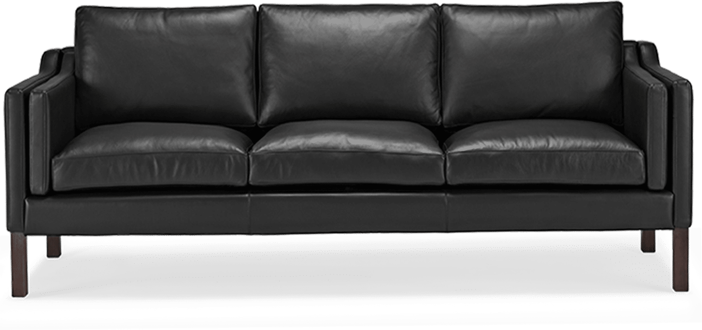 2213 Three Seater Sofa Italian Leather/Black image.