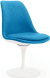 Tulip Chair Upholstered Moroccan Blue image.