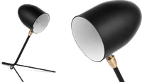 Serge Mouille Style Table Lamp Black image.