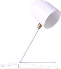 Serge Mouille Style Table Lamp White image.