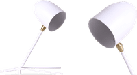 Serge Mouille Style Table Lamp White image.