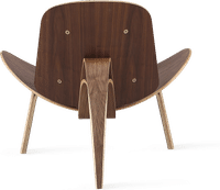 Shell Chair (CH07) Premium Leather/Brown Cowhide/Rosewood image.