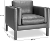 2322 Armchair Premium Leather/Black image.