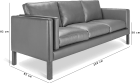 2333 Three Seater Sofa Premium Leather/Mocha image.