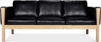 CH163 3 Seater Sofa Ash Wood/Black  image.