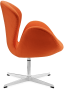 The Swan Chair  Wool/Without piping/Orange image.