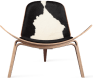 Shell Chair (CH07) Premium Leather/Black Cowhide/Rosewood image.